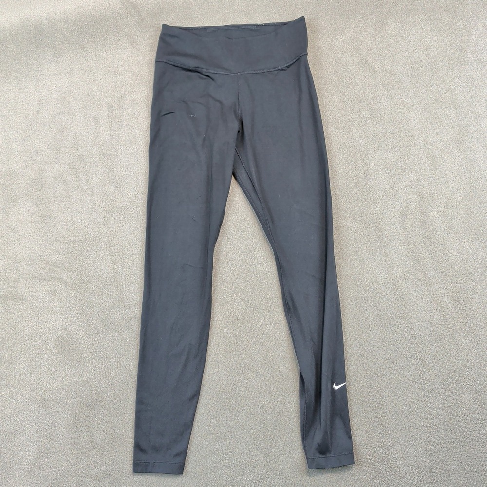 Nike Dri-FIT One Mid-Rise Leggings Womens Small Black Training Tights DD0252-010